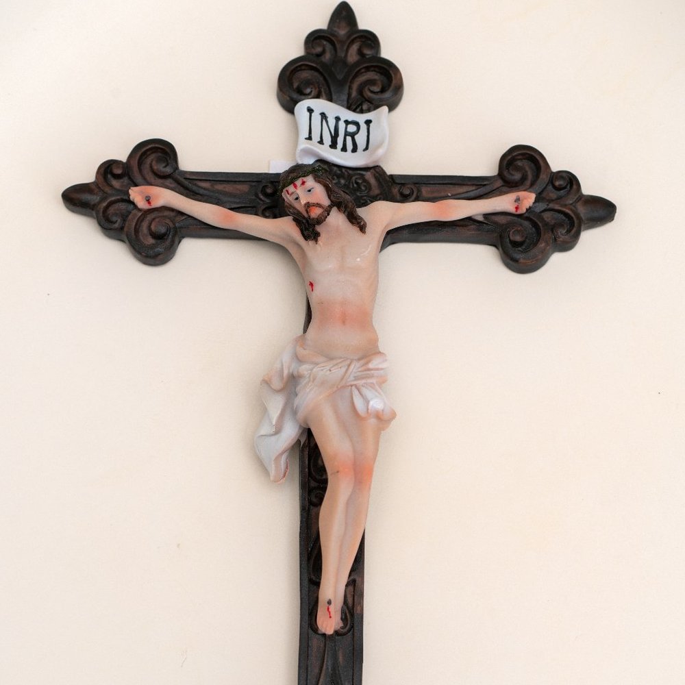 Jesus Christ 15" Wall Mounted INRI Jesus Christ Crucifix Catholic Cross